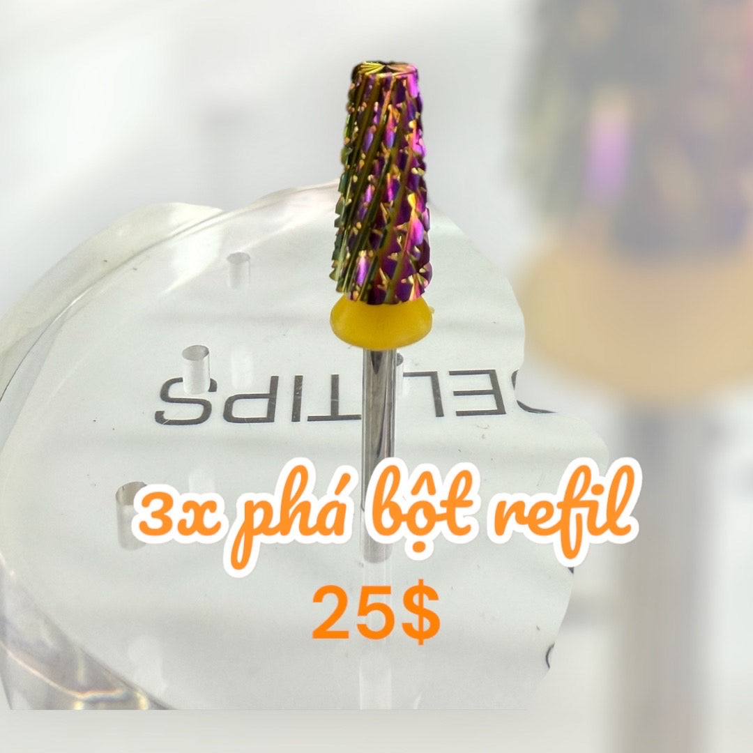 Đầu Dũa (Mũi Khoan Móng Tay) - Phá Bột Refill 3x