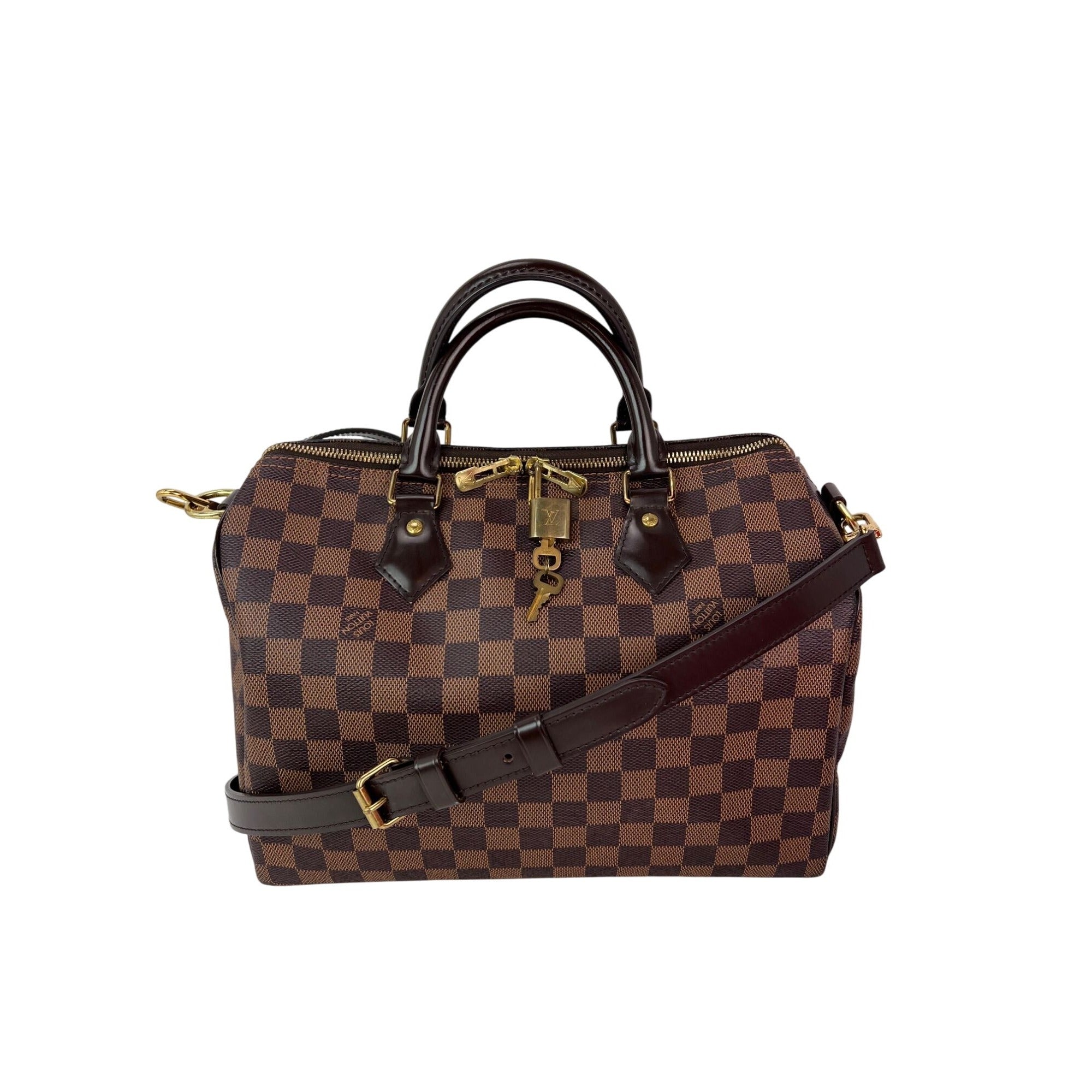 Túi xách tay LOUIS VUITTON Speedy 30 Bandouliere Damier Ebene Satchel