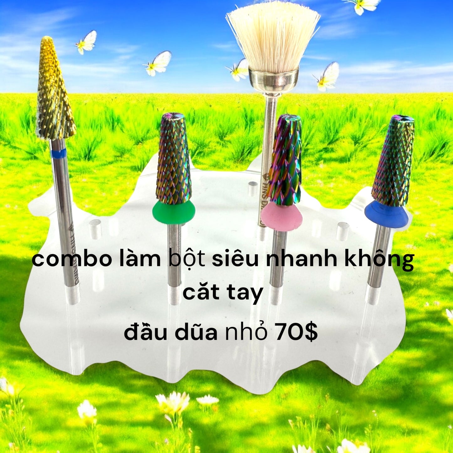 Combo Đầu Dũa Làm Bột Siêu Nhanh Không Cắt Tay