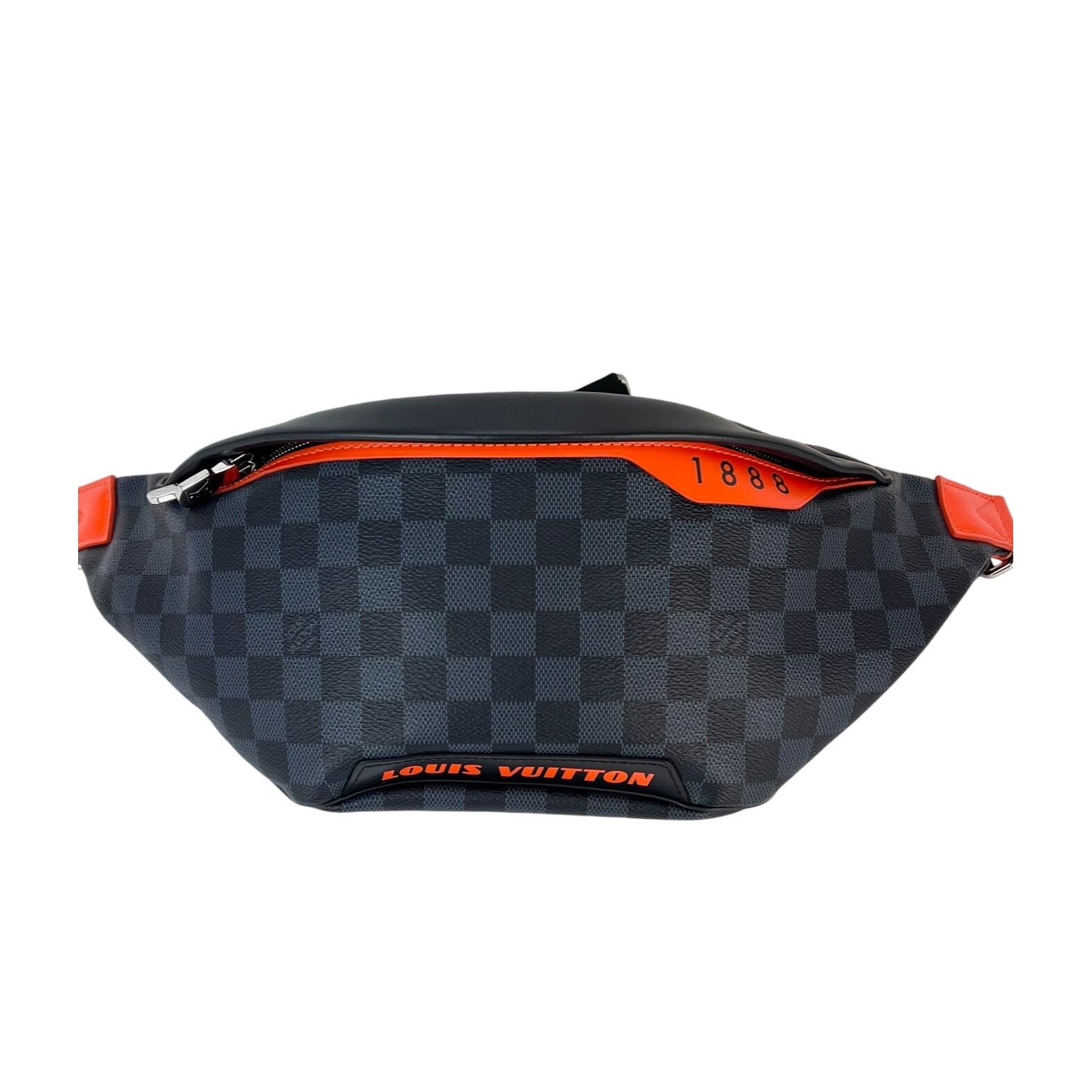 Túi đeo chéo Louis Vuitton Damier Colbart màu cam Race Discovery Bumbag
