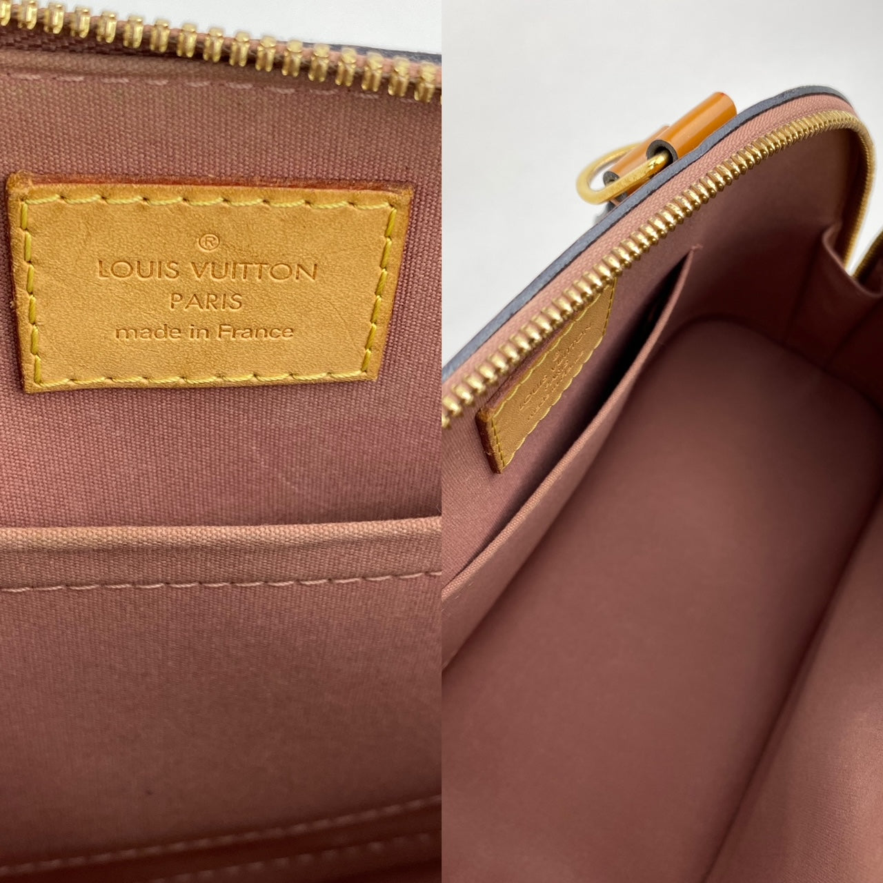 Túi xách đeo vai LOUIS VUITTON Vernis Alma BB Rose Velours M91585 đã qua sử dụng
