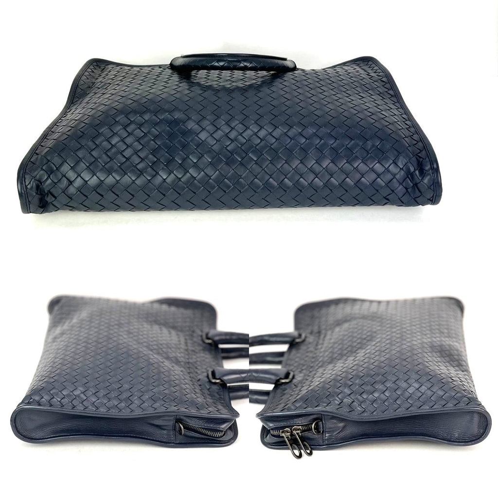 Túi đựng tài liệu có khóa kéo hàng đầu của Bottega Veneta Intrecciato