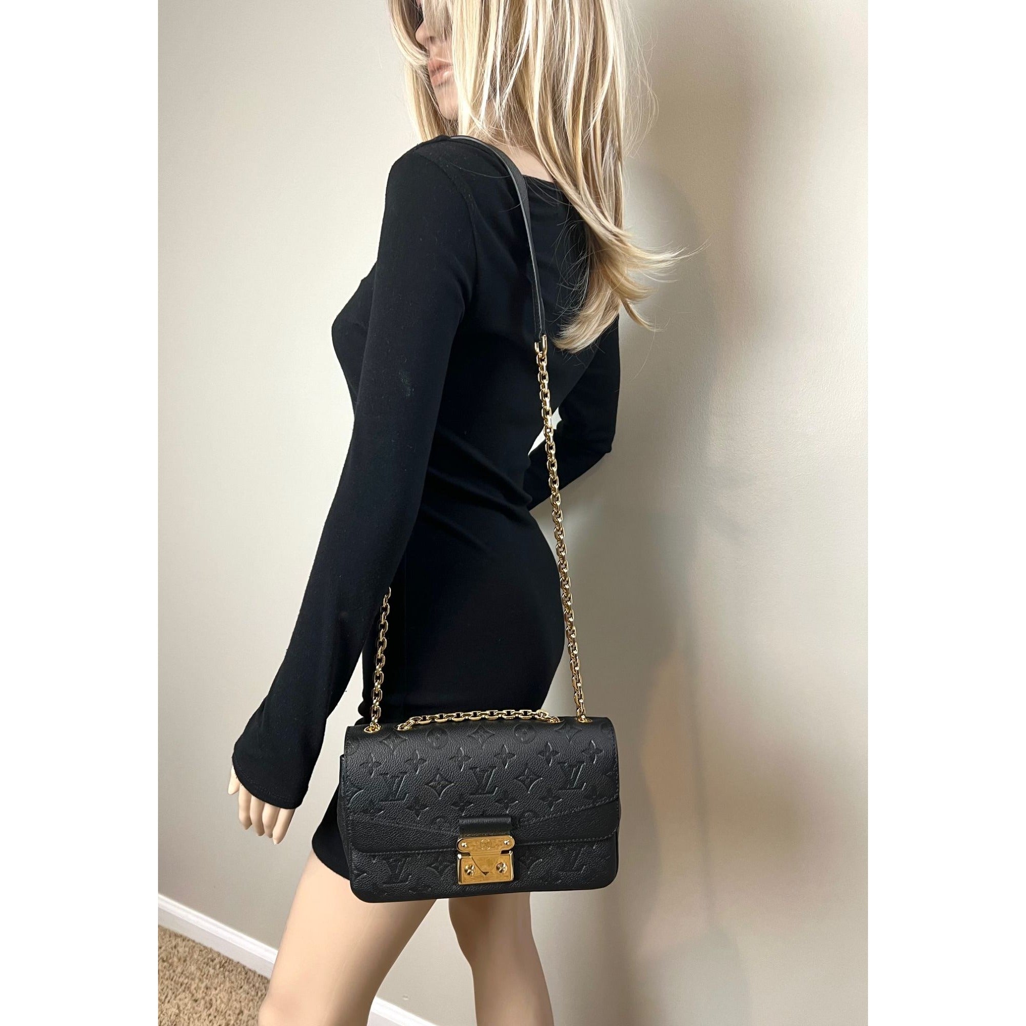 Túi đeo vai da thật Louis Vuitton Marceau NM Black Empriente