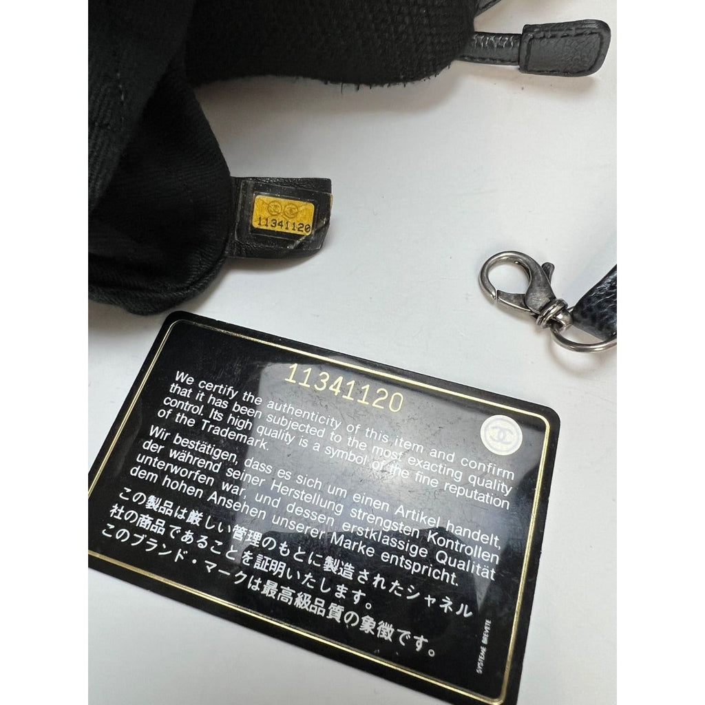 Túi đeo vai CHANEL Satin CC màu đen cỡ lớn