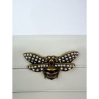 Ví Gucci Queen Margaret Bee kèm dây xích và ví cầm tay Mystic White