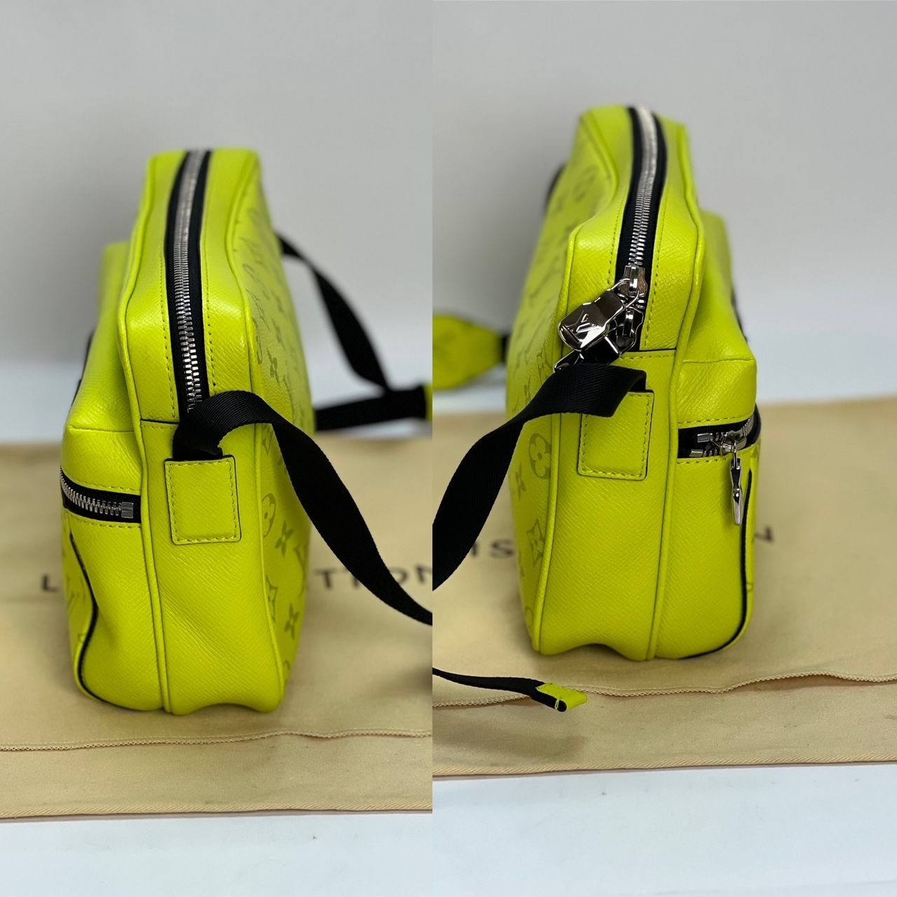 Túi đeo chéo ngoài trời Taigarama màu vàng của LOUIS VUITTON