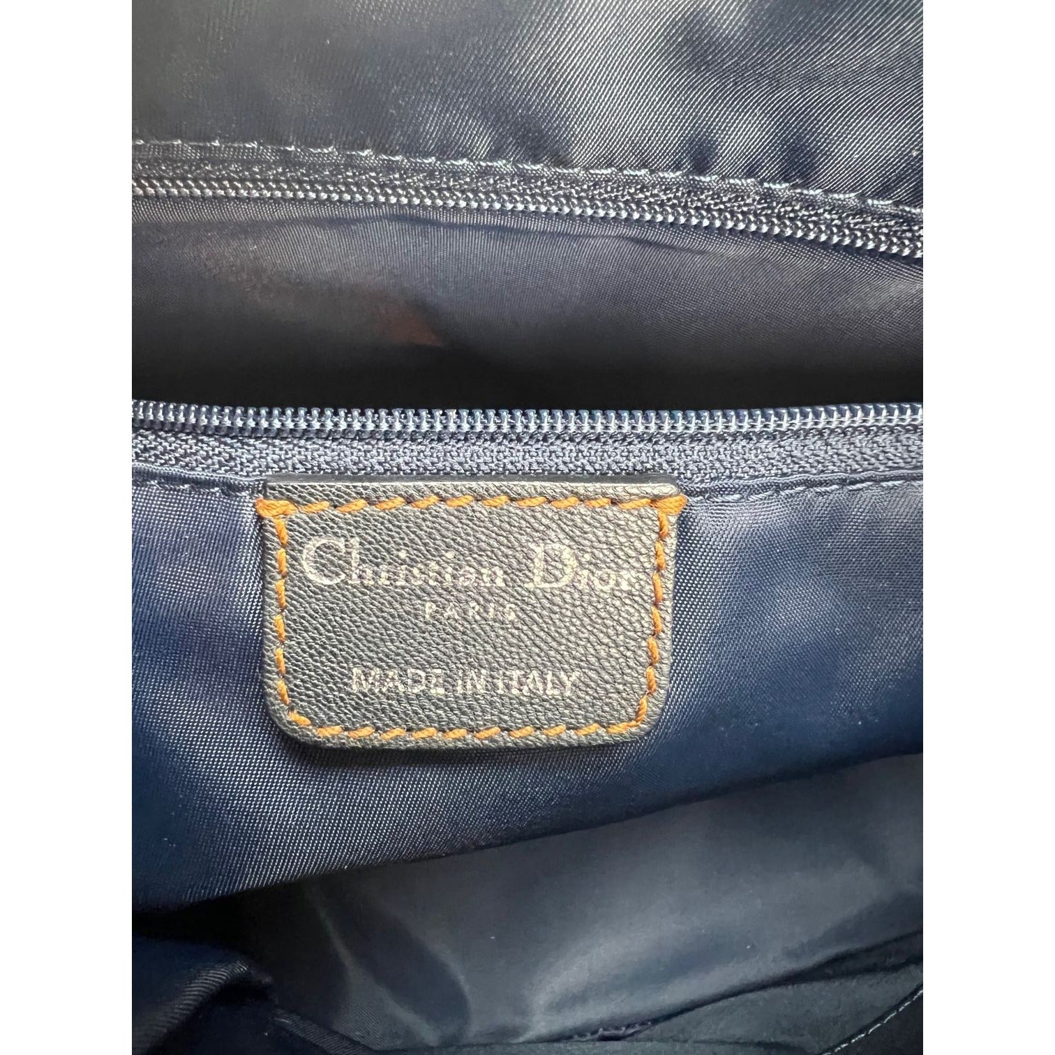Túi xách vải canvas xanh CHRISTIAN DIOR Monogram Trotter CD
