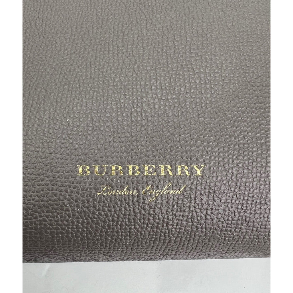 Túi xách tay vải canvas kẻ caro cỡ trung Burberry Banner House
