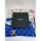 Khăn lụa Chanel màu hồng đen xanh