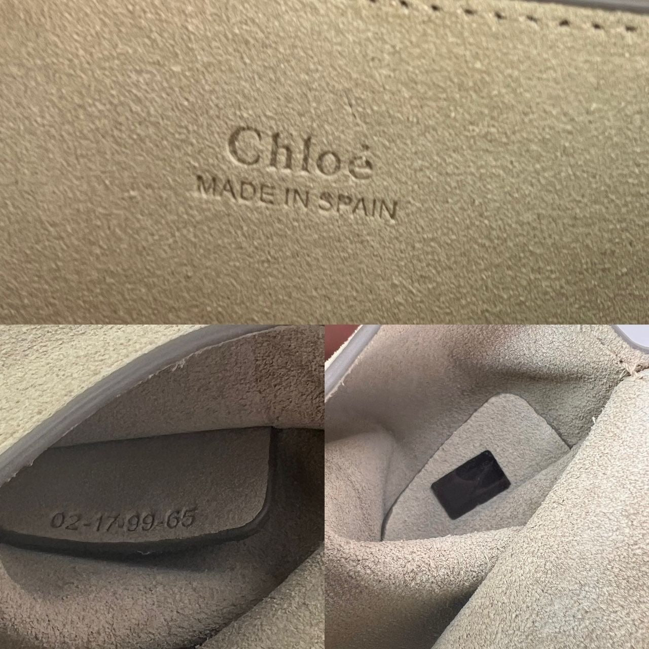 Túi đeo chéo Chloe Faye Chain Suede Leather Gray Blue