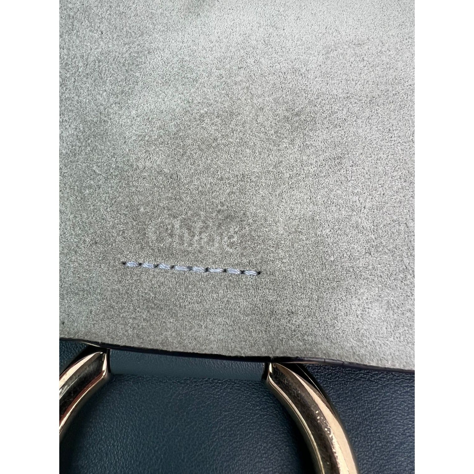 Túi đeo chéo Chloe Faye Chain Suede Leather Gray Blue