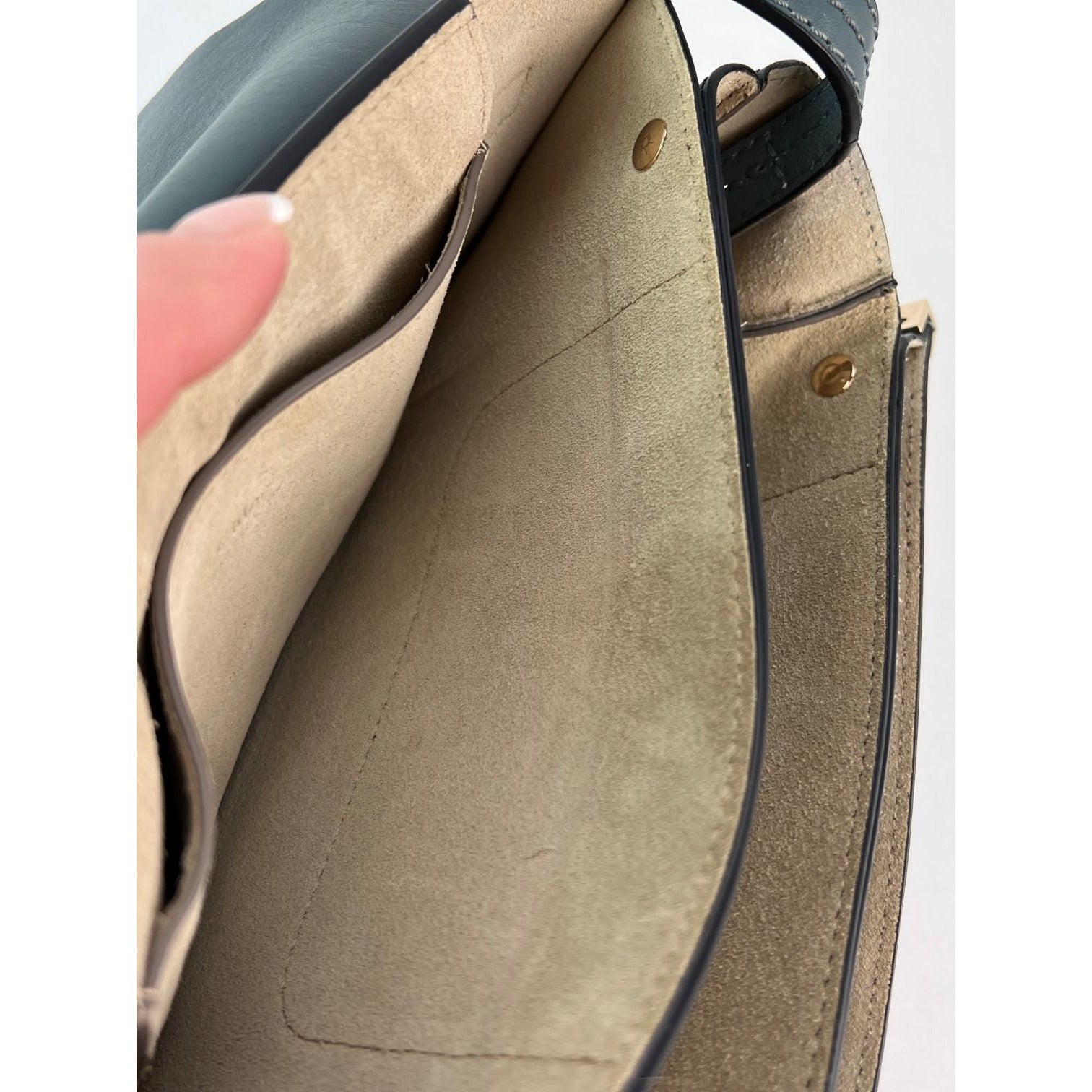 Túi đeo chéo Chloe Faye Chain Suede Leather Gray Blue