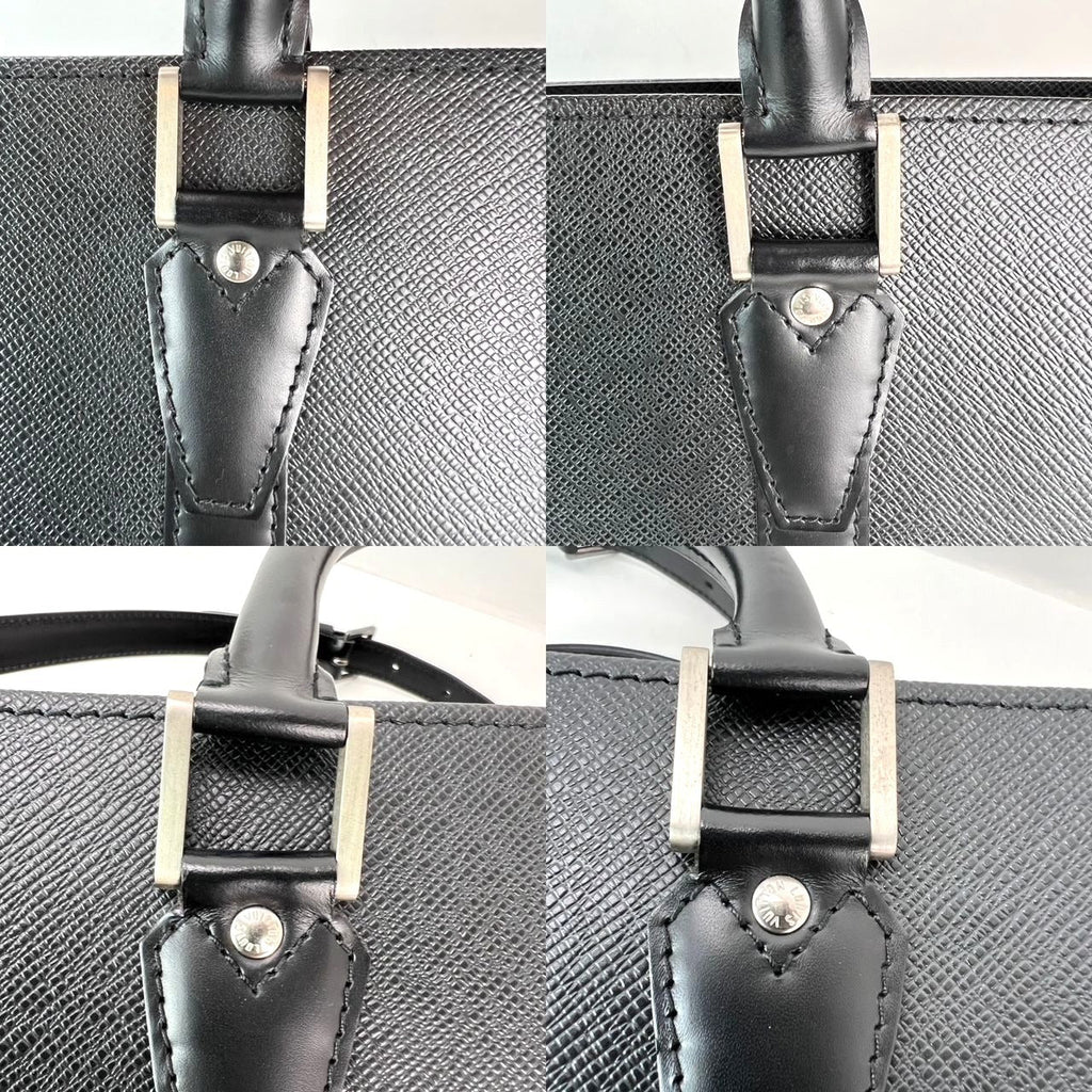 Cặp da nam màu đen Louis Vuitton Taiga Lozan Ardoise