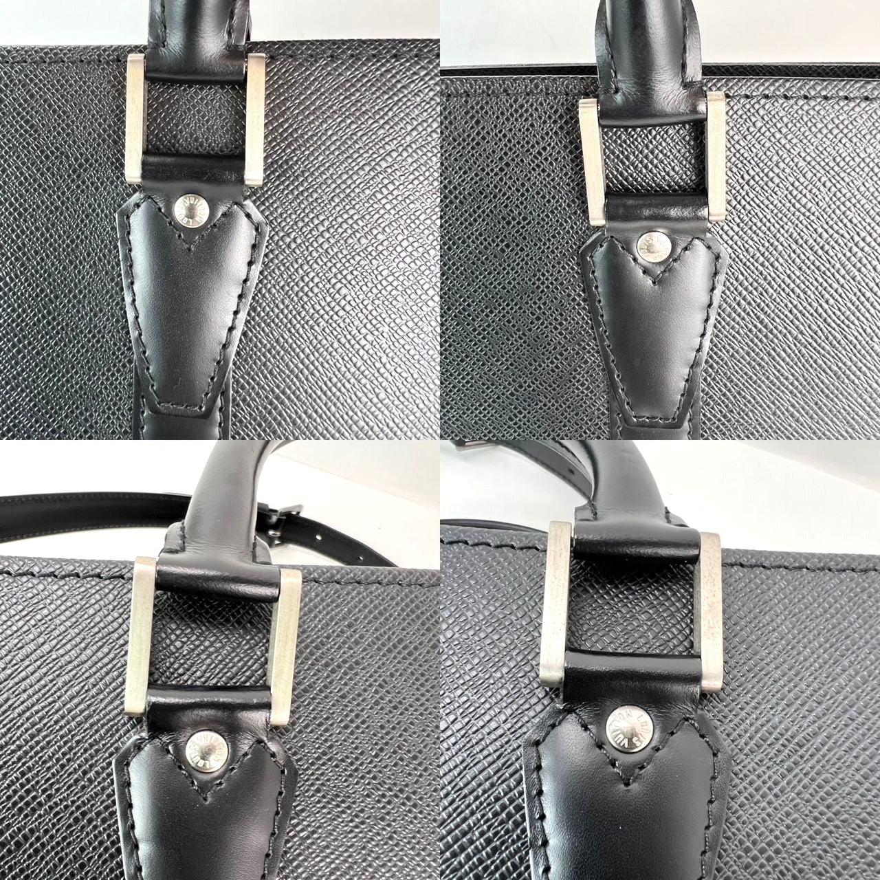 Cặp da nam màu đen Louis Vuitton Taiga Lozan Ardoise