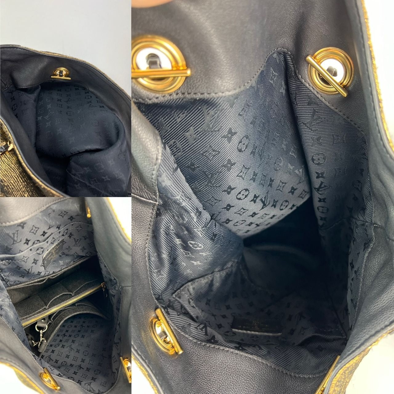 Túi Louis Vuitton Metal Jacquard double Jeu Soft Gold Tote