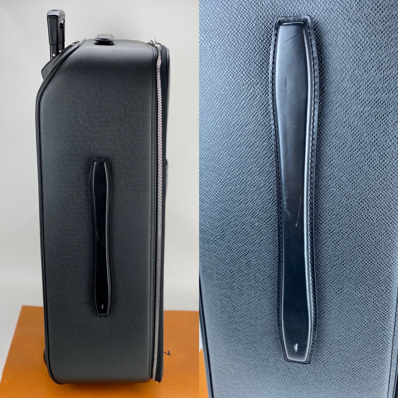 Vali kéo Louis Vuitton Pegase 60 Ardoise Taiga Hành lý xách tay đã qua sử dụng