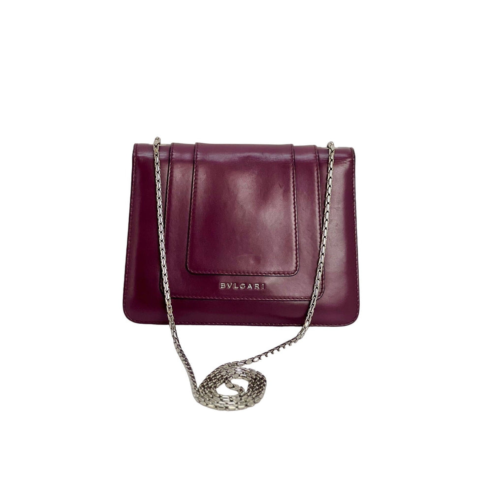 Túi đeo chéo Bvlgari Calfskin Small Serpenti Forever Snake Plum