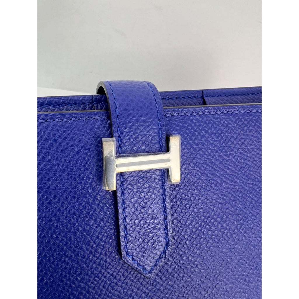 Ví Hermes Long Epson Bearn Gusset Electrique Bleu