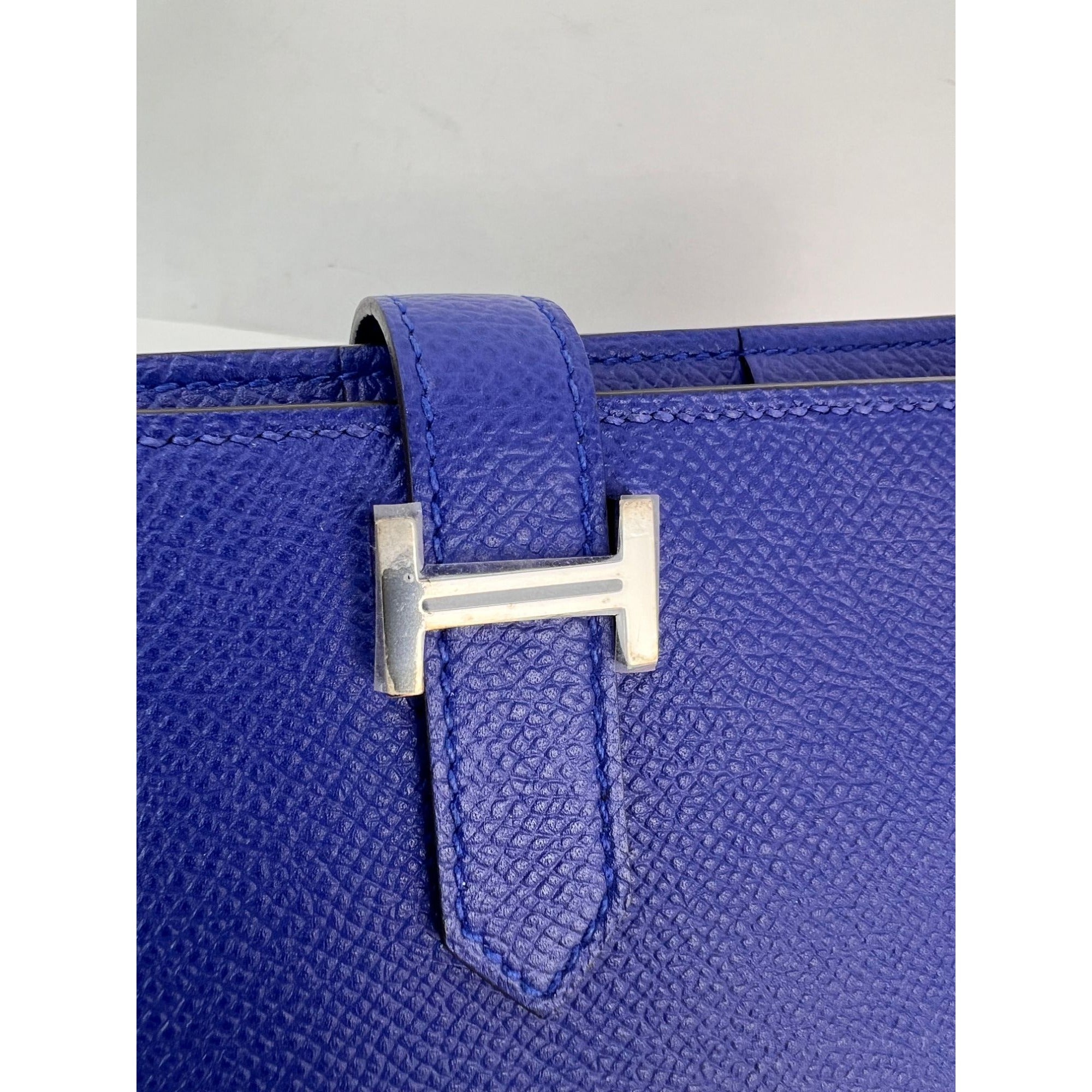 Ví Hermes Long Epson Bearn Gusset Electrique Bleu