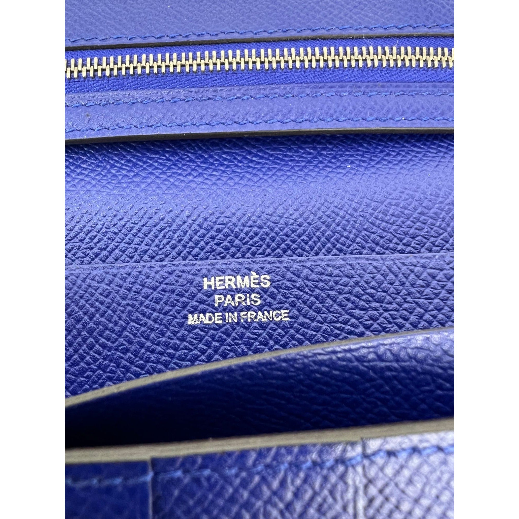 Ví Hermes Long Epson Bearn Gusset Electrique Bleu
