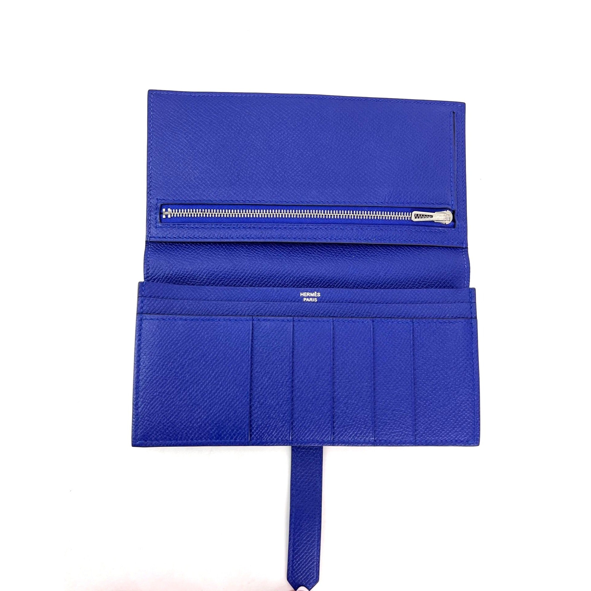 Ví Hermes Long Epson Bearn Gusset Electrique Bleu
