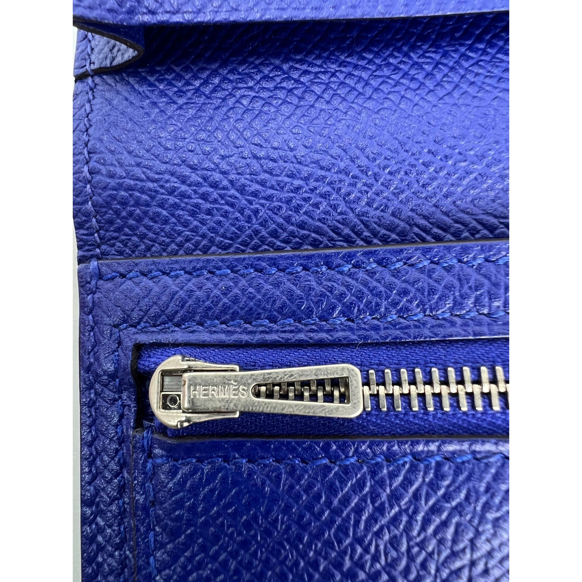 Ví Hermes Long Epson Bearn Gusset Electrique Bleu