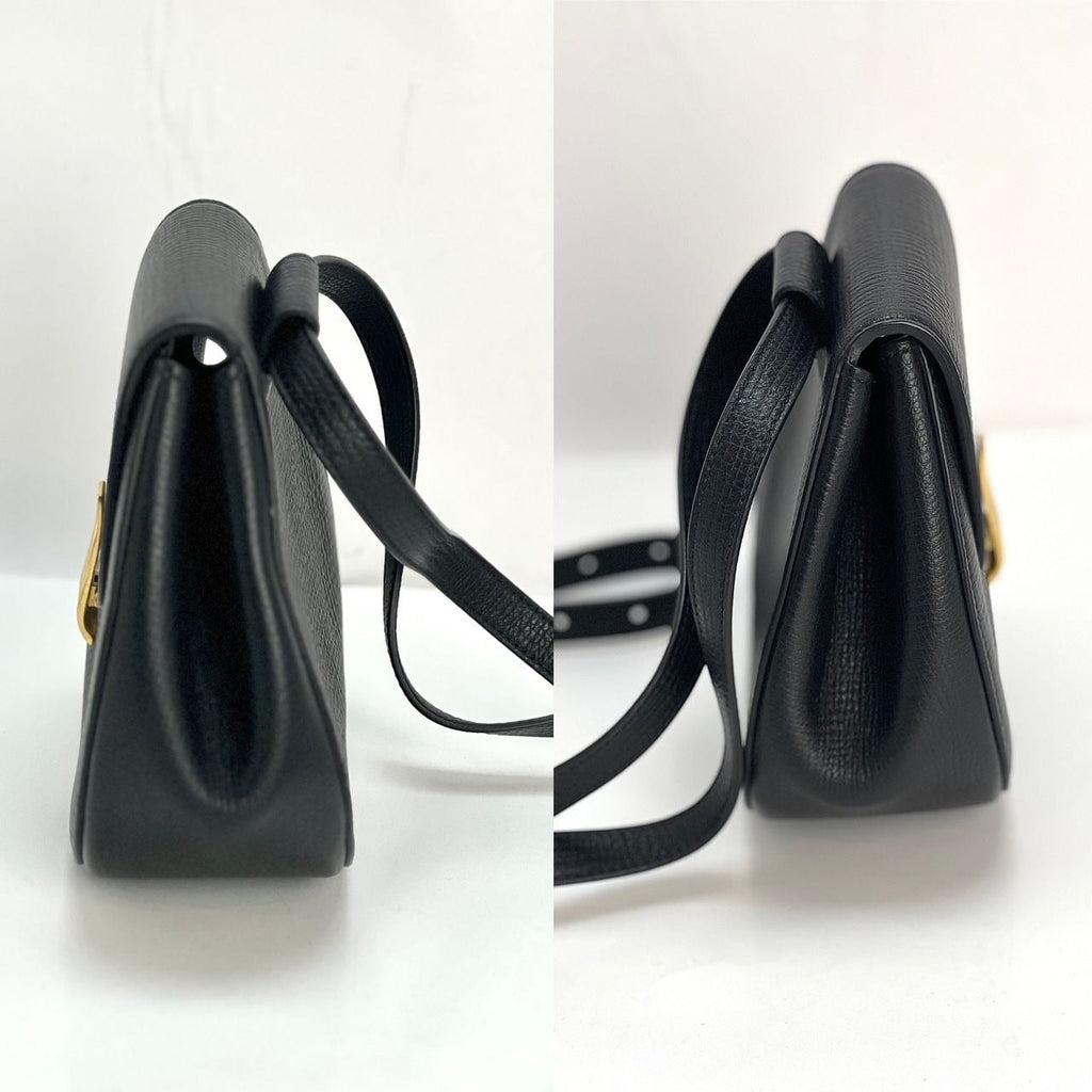 Túi đeo hông Bottega Veneta Palmellato Calfskin bo tròn màu đen