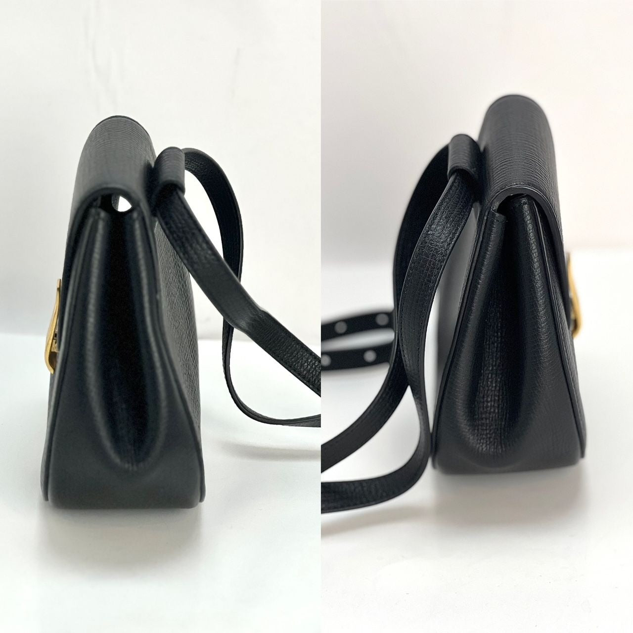 Túi đeo hông Bottega Veneta Palmellato Calfskin bo tròn màu đen