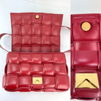 Túi đeo chéo Nappa Maxi Intreccio màu đỏ của Bottega Veneta