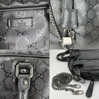 Túi xách Gucci Briefcase GG Imprime Coated Canvas Black Monogram Business Bag đã qua sử dụng
