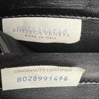 Ví cầm tay da Bottega Veneta Burgundy Intrecciato có khóa kéo