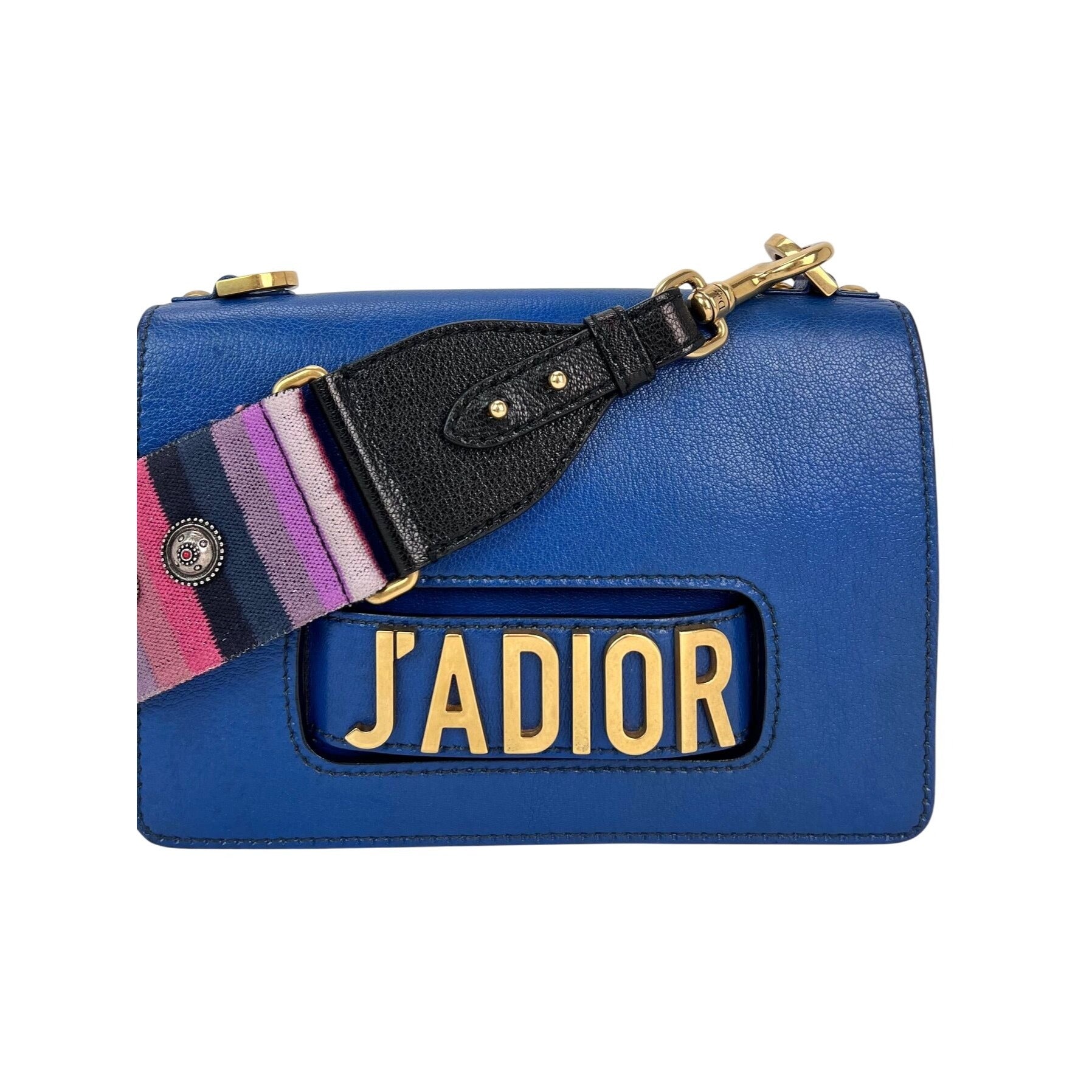 Túi đeo vai da nắp xanh Christian Dior CD J'ADIOR