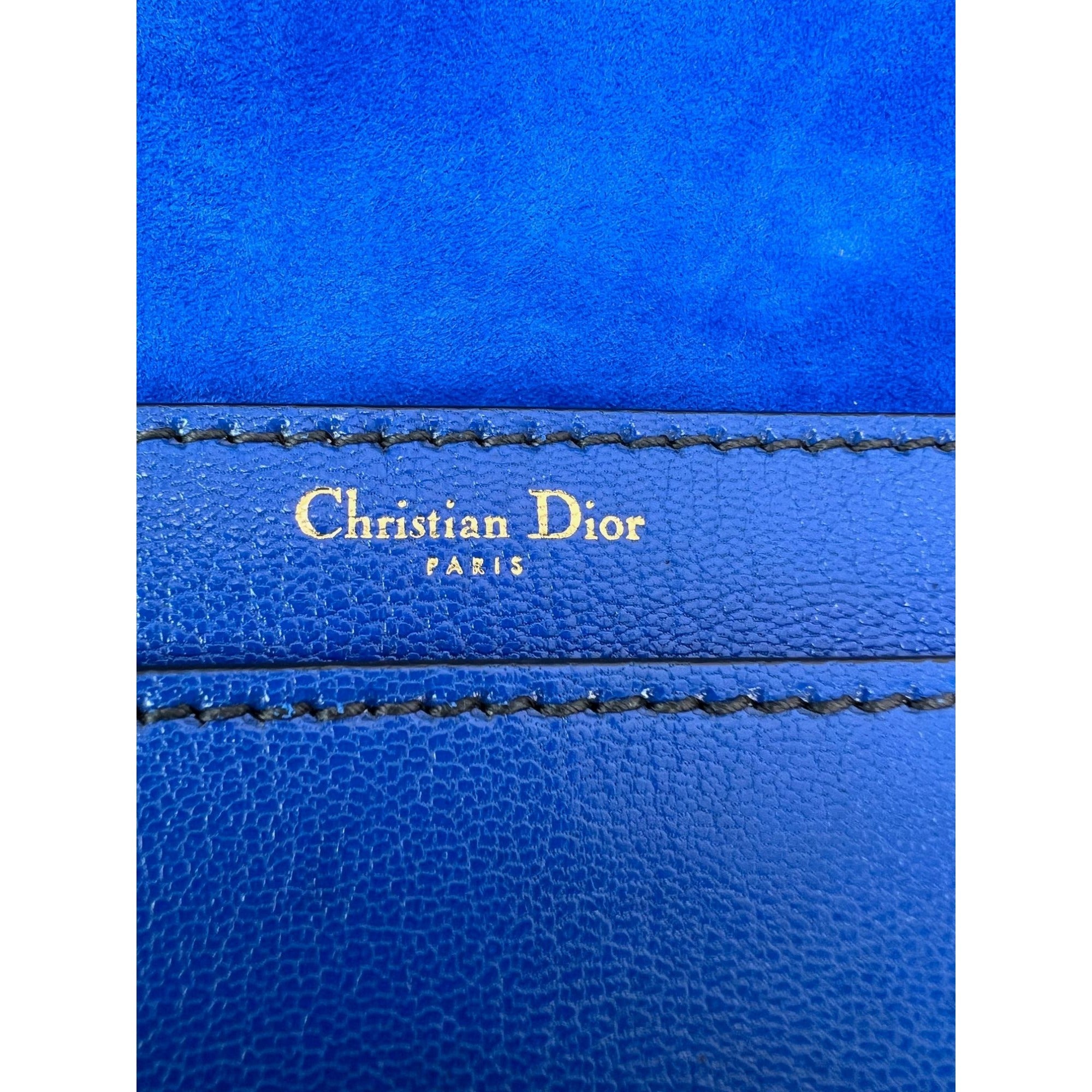 Túi đeo vai da nắp xanh Christian Dior CD J'ADIOR