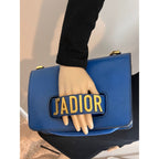 Túi đeo vai da nắp xanh Christian Dior CD J'ADIOR