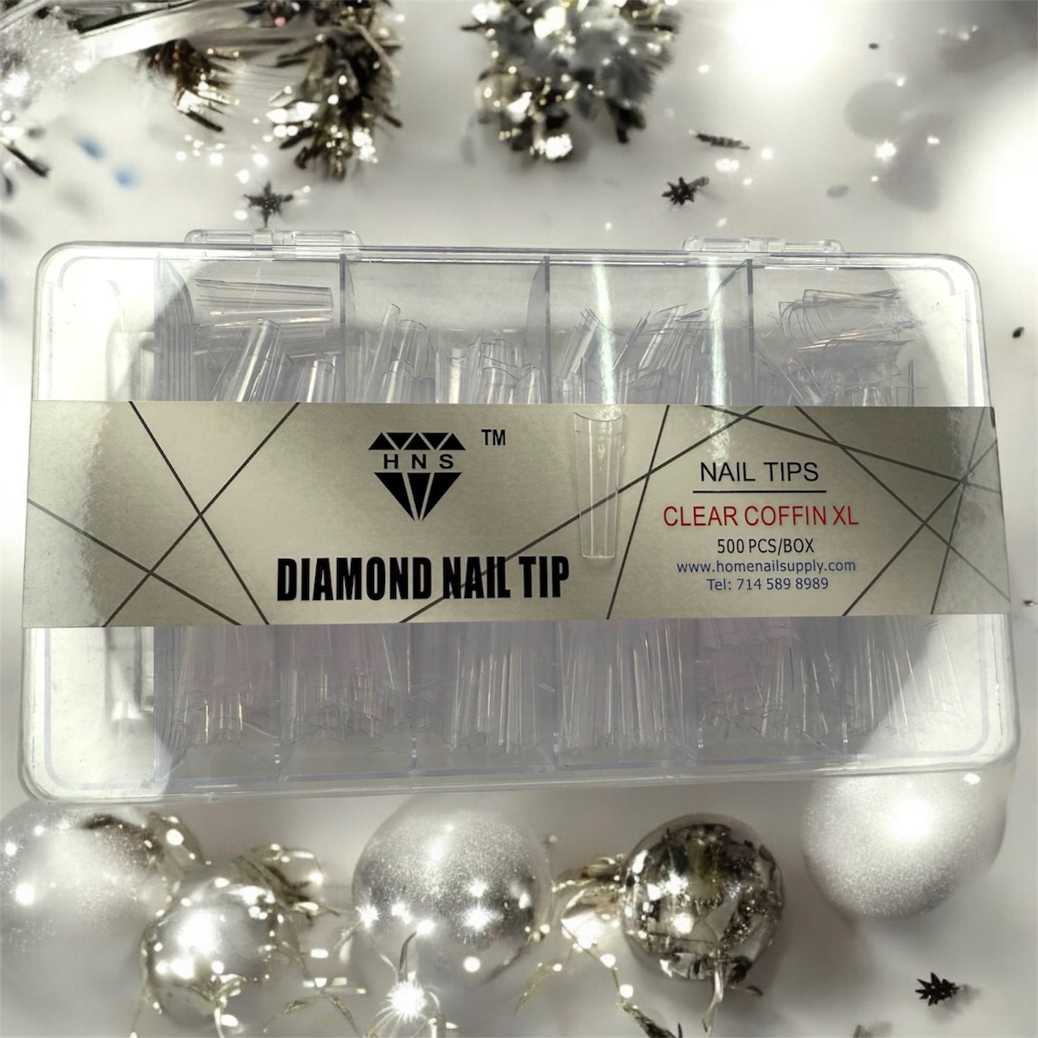 HNS Diamond Clear Nail Tip Box