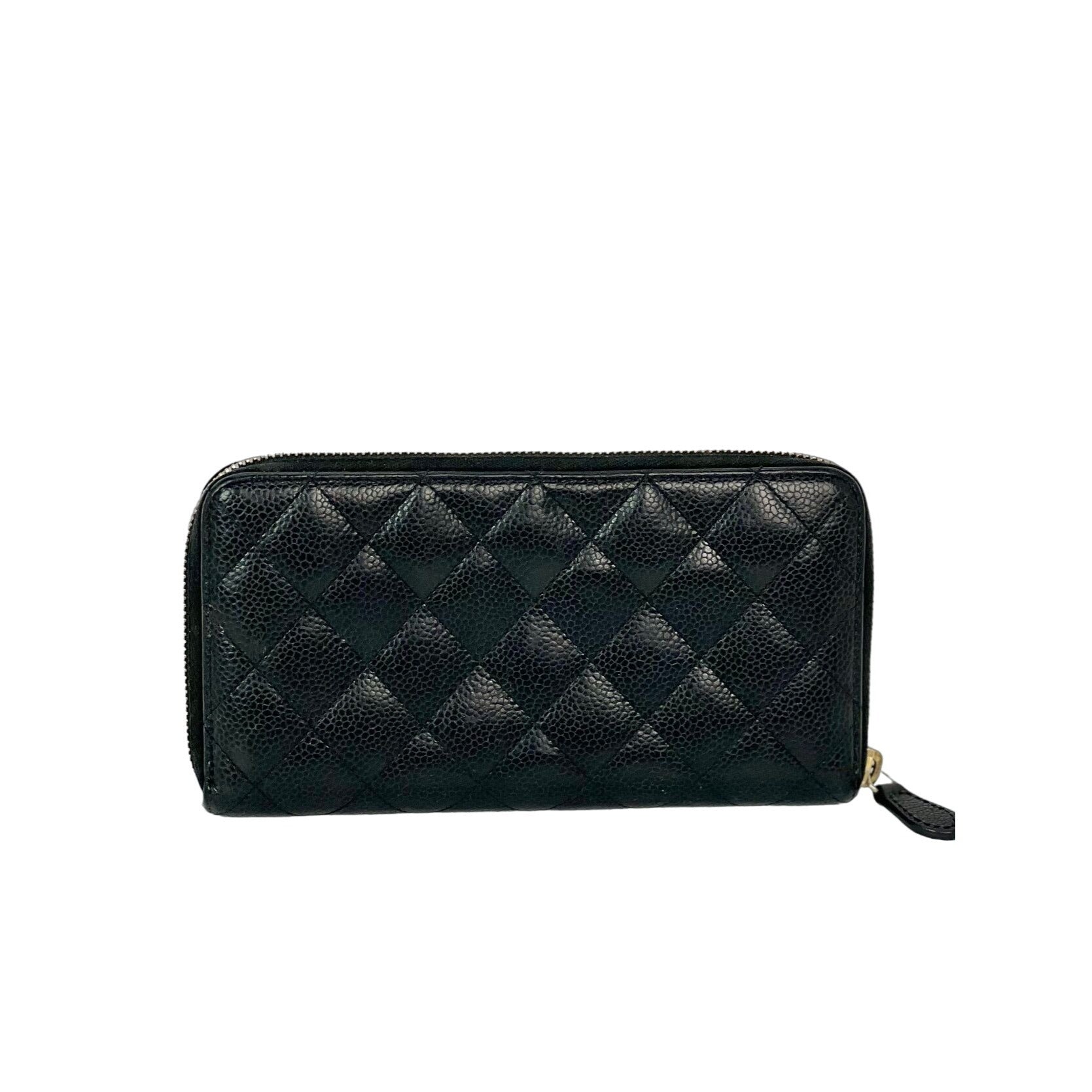 Ví Chanel Caviar Quilted Large Gusset Zip Around Black