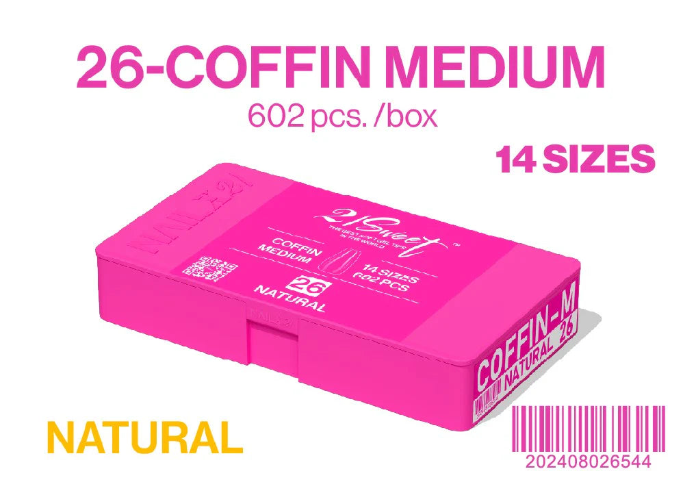 21 Sweet Gel-X Tip Box | 26-Coffin Medium