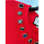 Áo len chui đầu Gucci Womens NY Yankees Wool Red