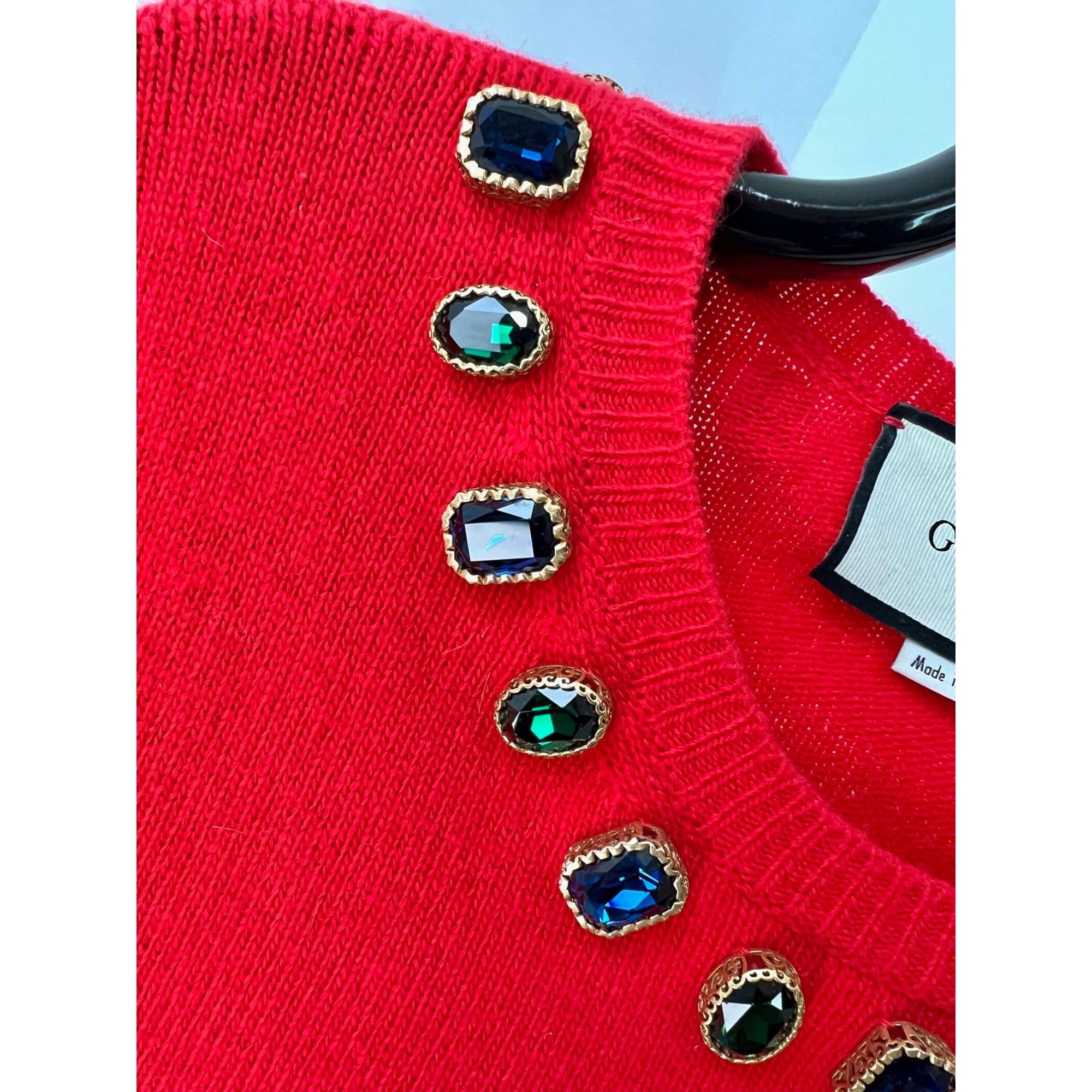 Áo len chui đầu Gucci Womens NY Yankees Wool Red