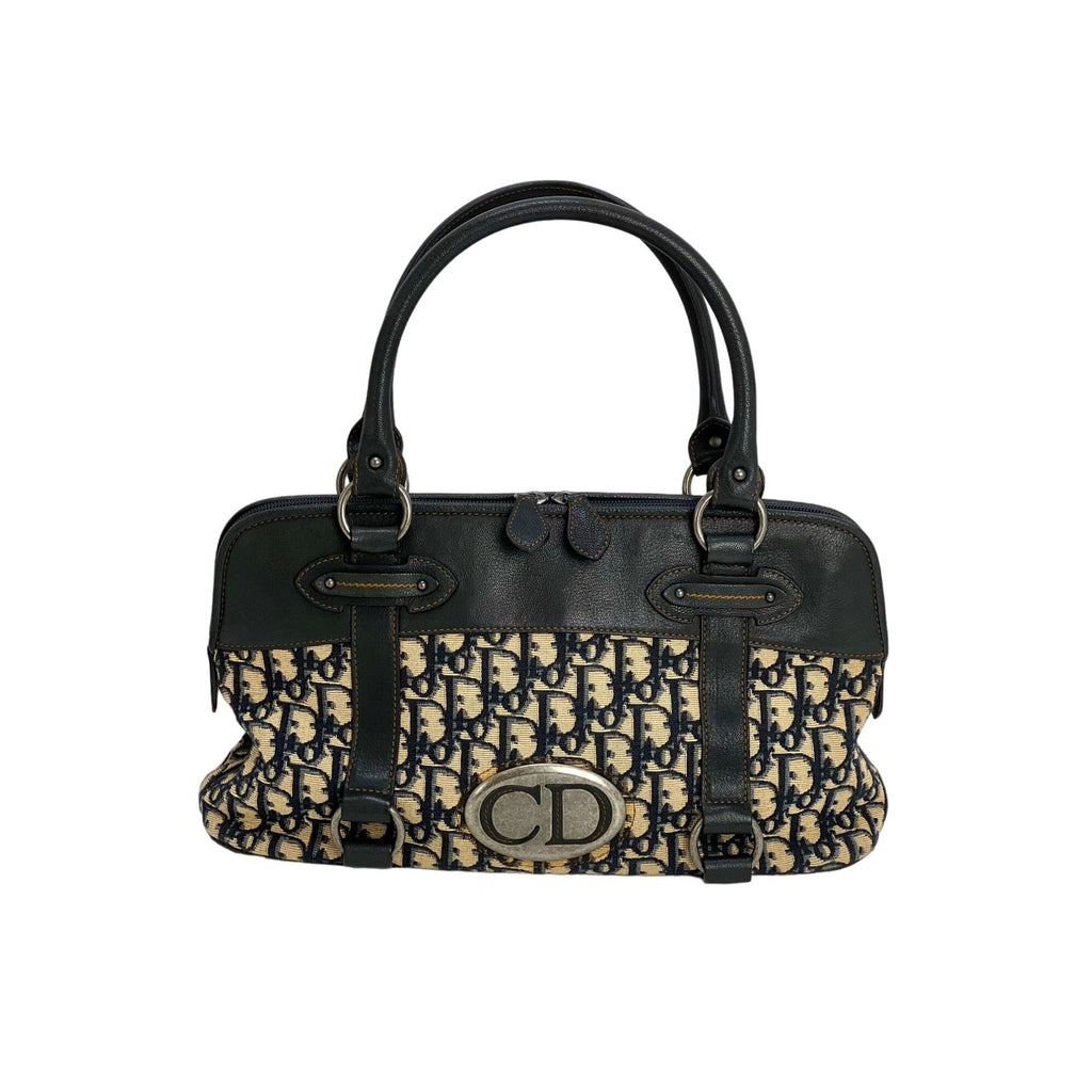 Túi xách vải canvas xanh CHRISTIAN DIOR Monogram Trotter CD