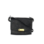 Túi đeo chéo Burberry Signature Grain Leather Check Embossed Langley Black