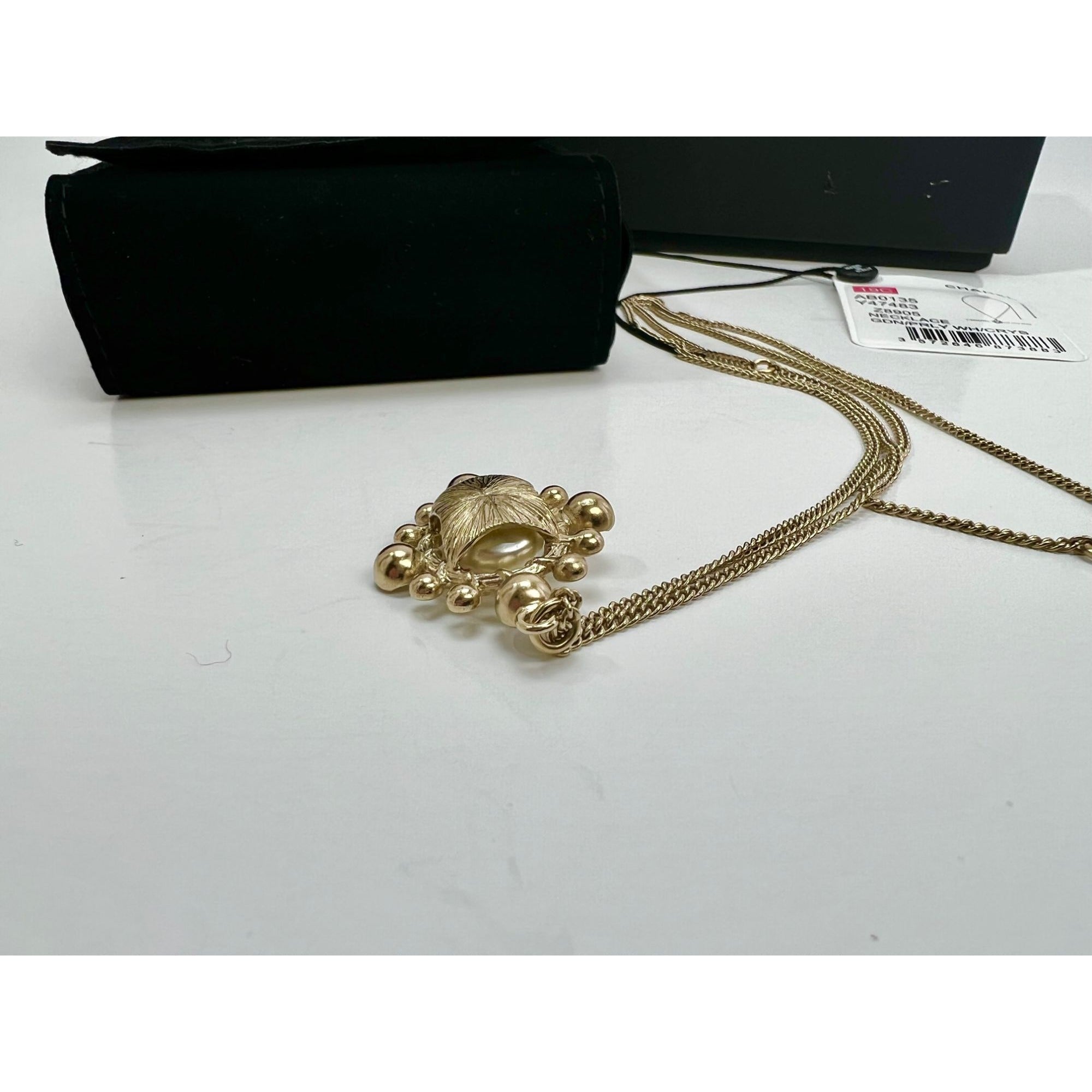 Dây chuyền Chanel Crystal CC Vàng Ngọc trai Trang sức thời trang