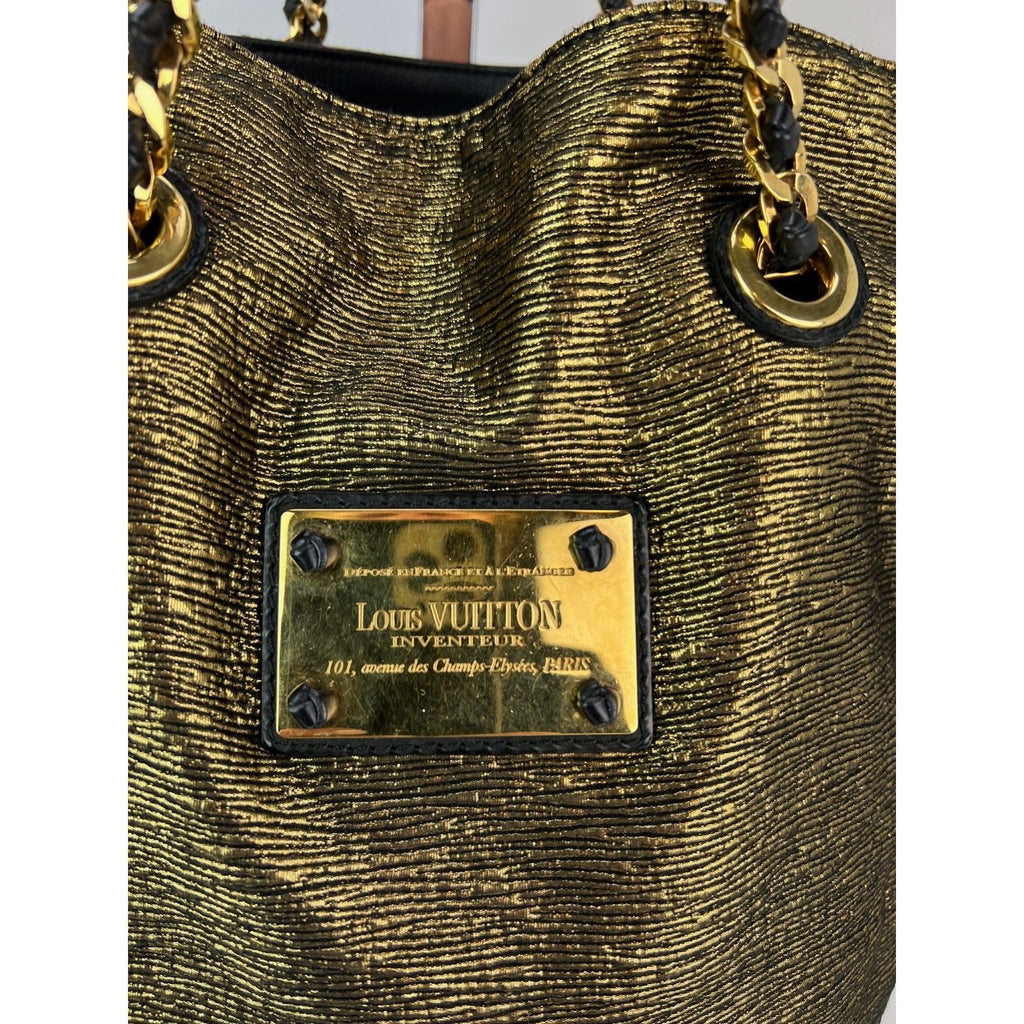 Túi Louis Vuitton Metal Jacquard double Jeu Soft Gold Tote