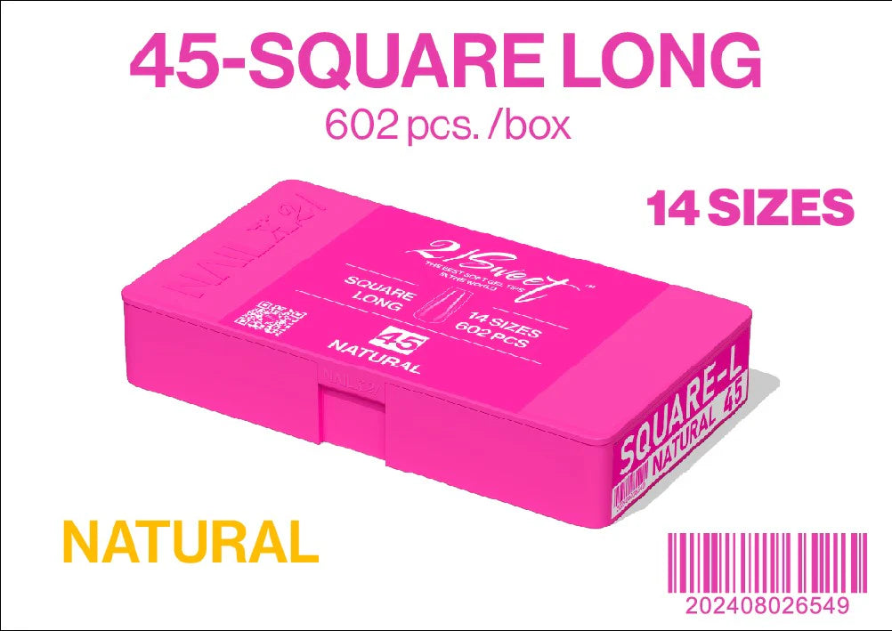 21 Sweet Gel-X Tip Box | 45-Square Long