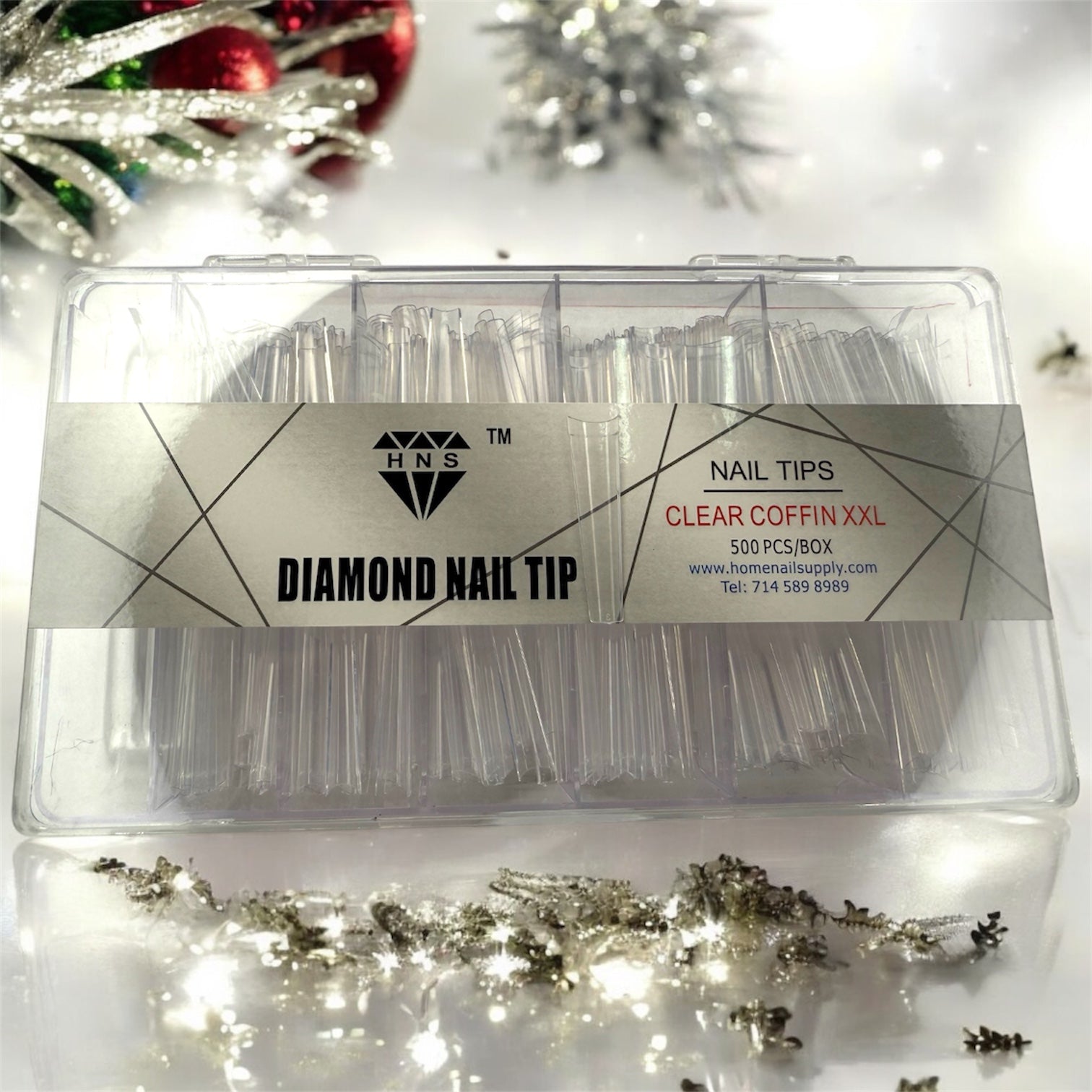 HNS Diamond Clear Nail Tip Box