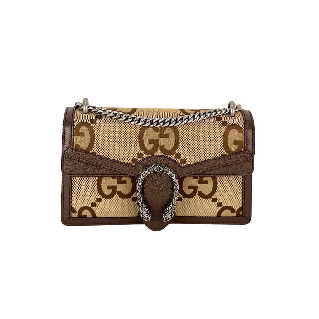 Túi đeo vai Gucci Dionysus cỡ nhỏ Jumbo GG Canvas màu be