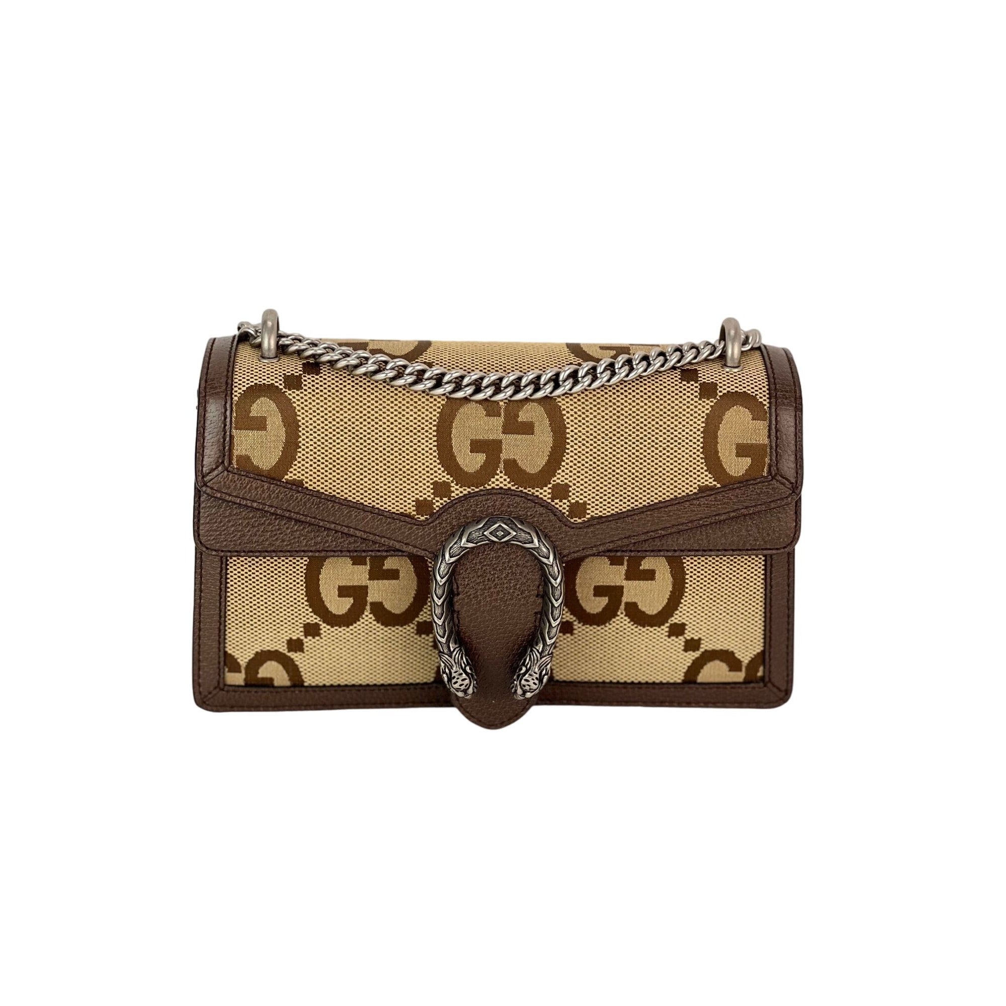 Túi đeo vai Gucci Dionysus cỡ nhỏ Jumbo GG Canvas màu be