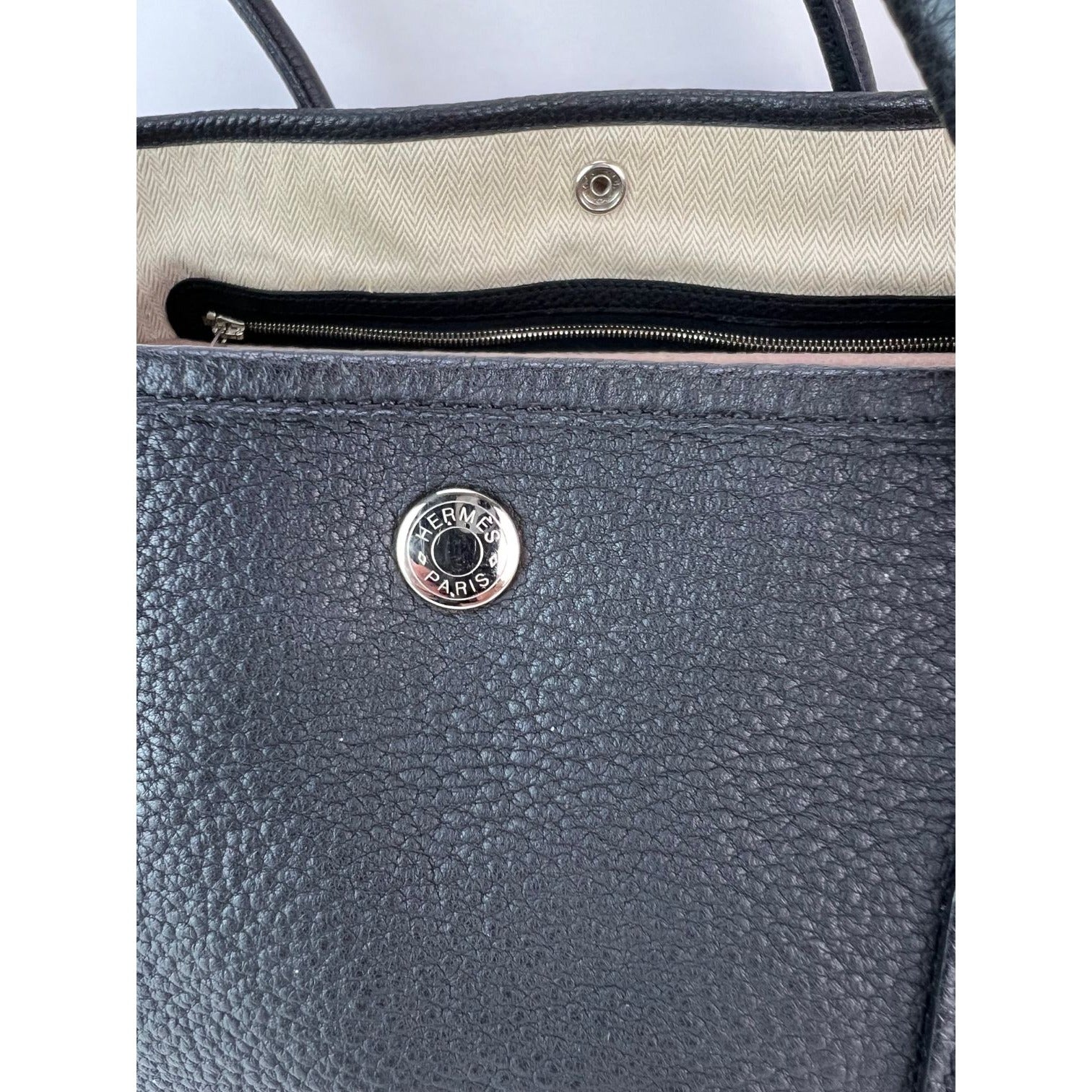 Túi Tote da đen Hermes Negonda Garden Party MM 36