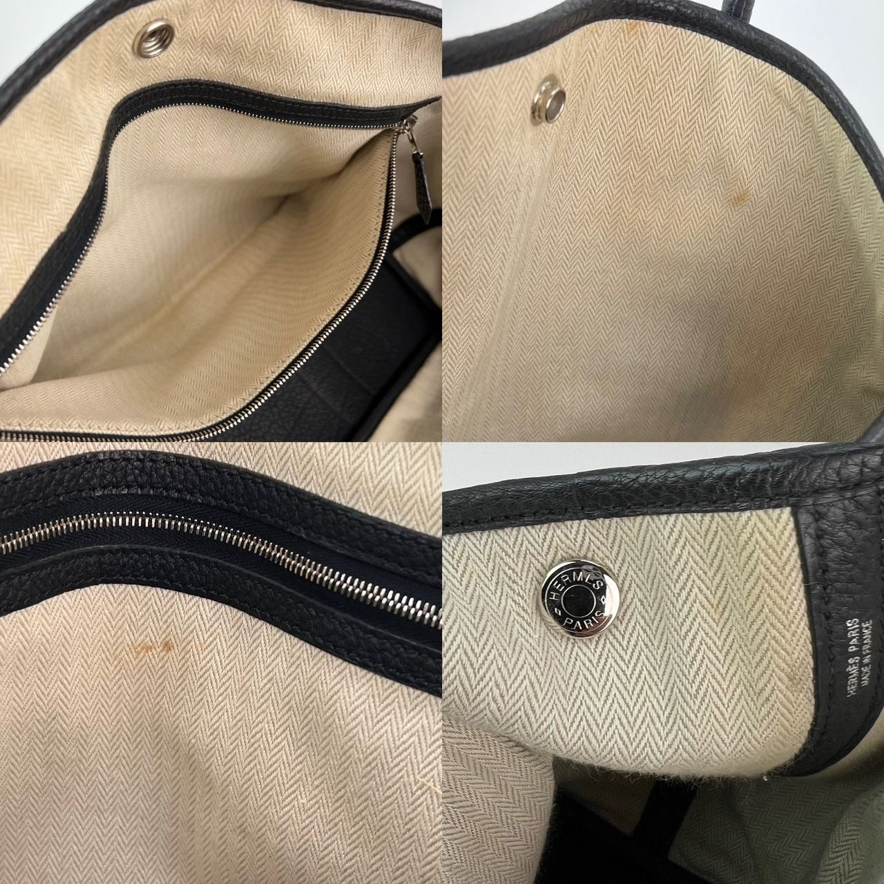 Túi Tote da đen Hermes Negonda Garden Party MM 36