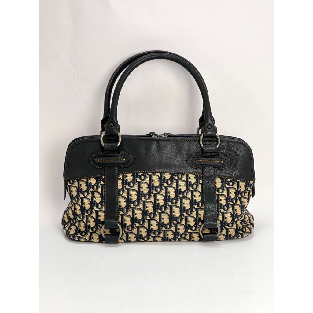 Túi xách vải canvas xanh CHRISTIAN DIOR Monogram Trotter CD